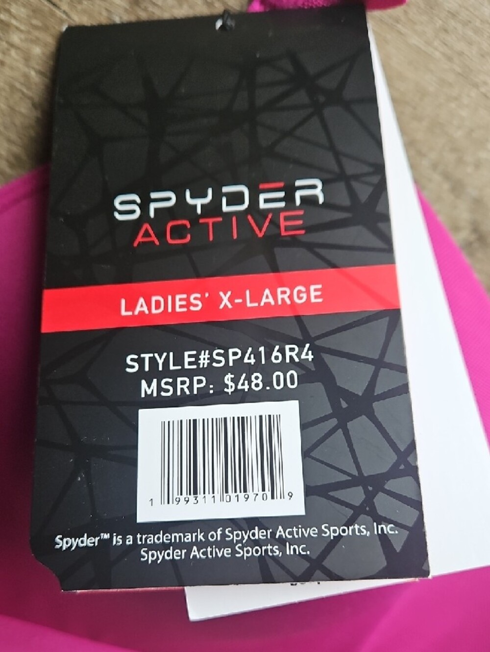 Spyder High Impact Fuschia Racerback Sports Bra (NWT) - Picture 2 of 9